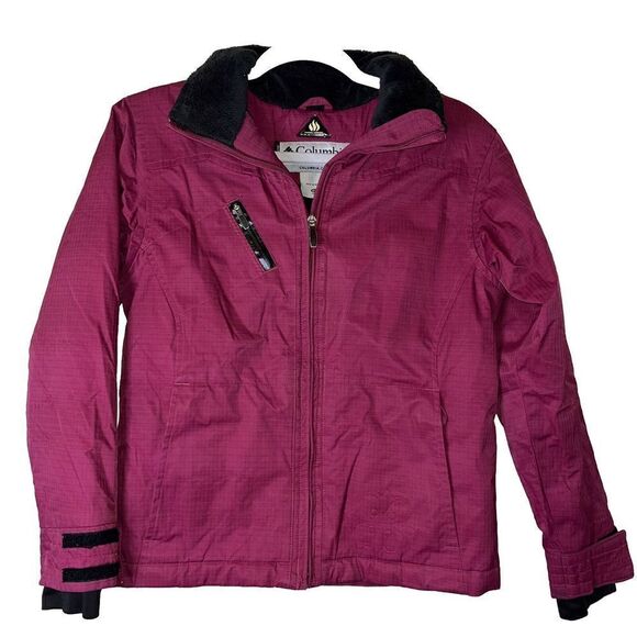Columbia Titanium Omni-Heat Winter Coat Girls Youth 10/12 Magenta Ski Jacket - Picture 2 of 16